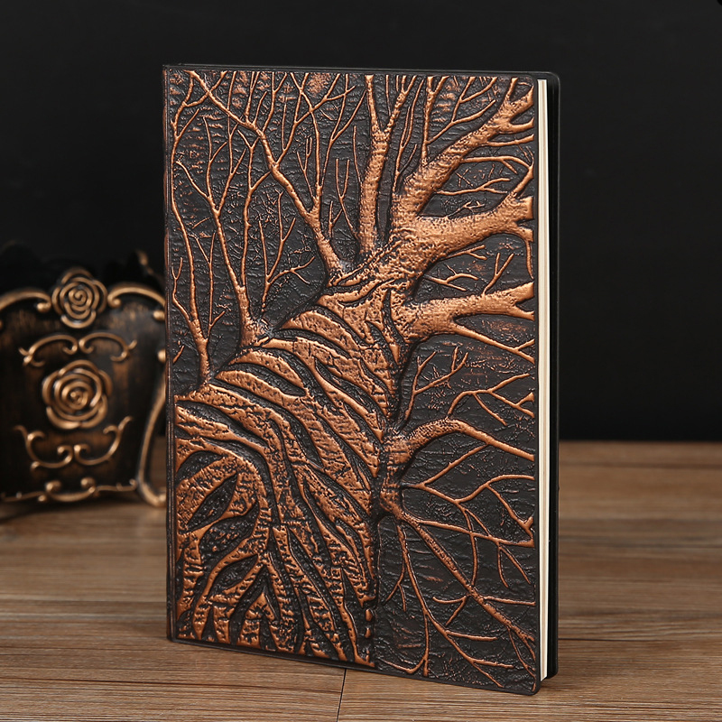 Vintage Leather Journal Notebook - Vintage Big Tree PU Leather Notebook