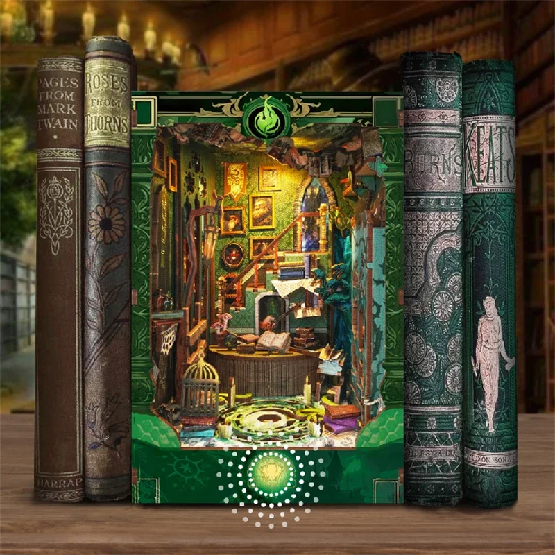 Miniature Model Kits DIY Woode - огляд і ціна Diy Wooden Book Nook Kit Shelf Insert