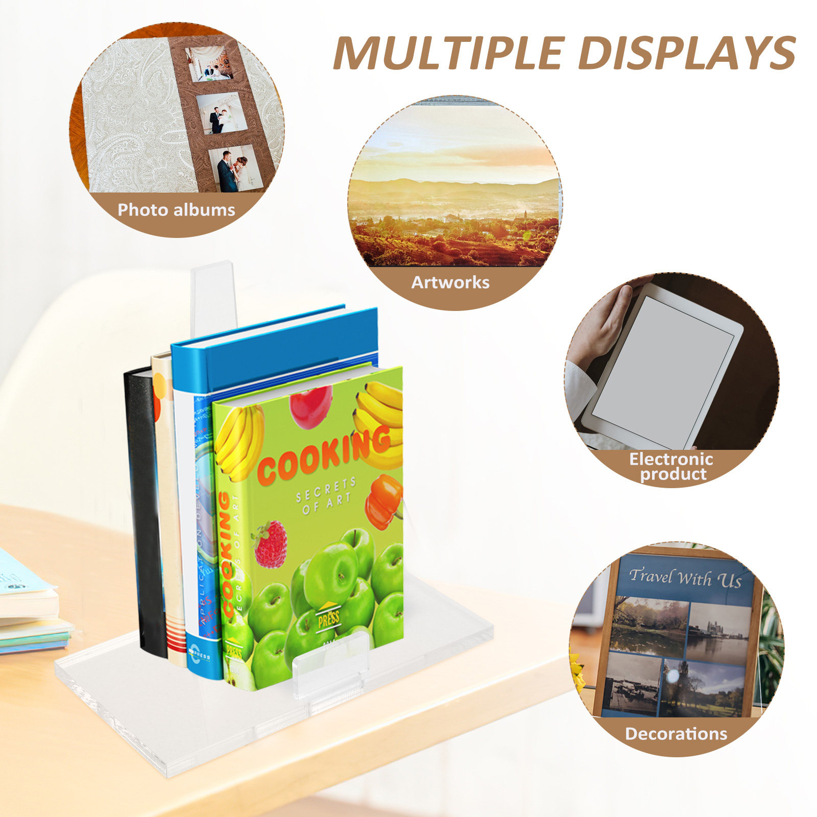 Versatile Acrylic Plate Stand  - огляд і ціна Clear Acrylic Book Stand Holder