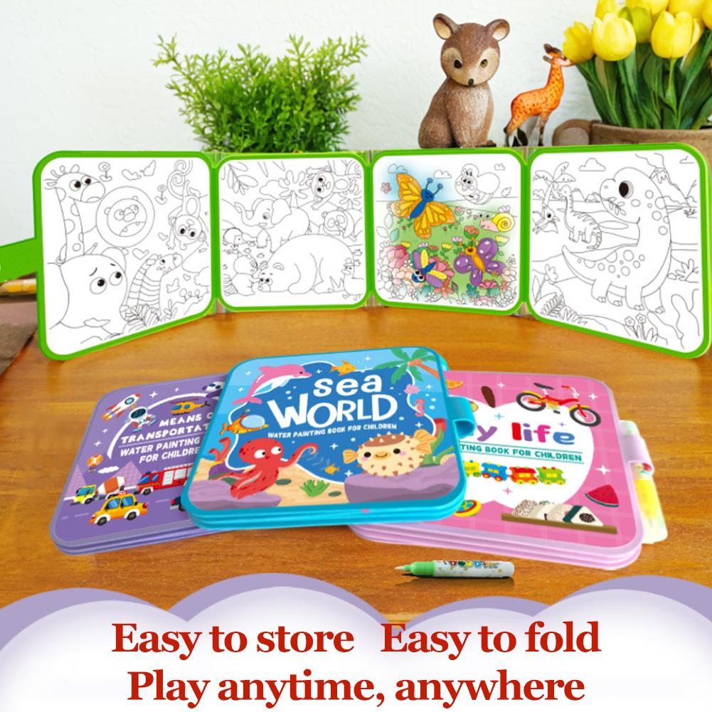 Magic Water Drawing Book DIY D - огляд і ціна Reusable Water Magic Coloring Book