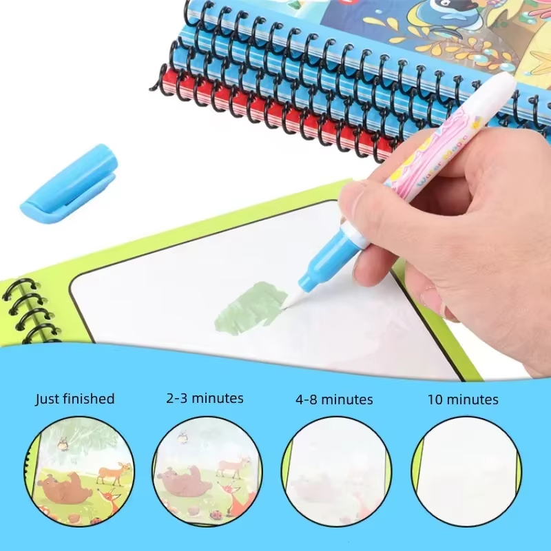 1PC Children's Watercolor Pain - огляд і ціна Reusable Water Magic Coloring Book