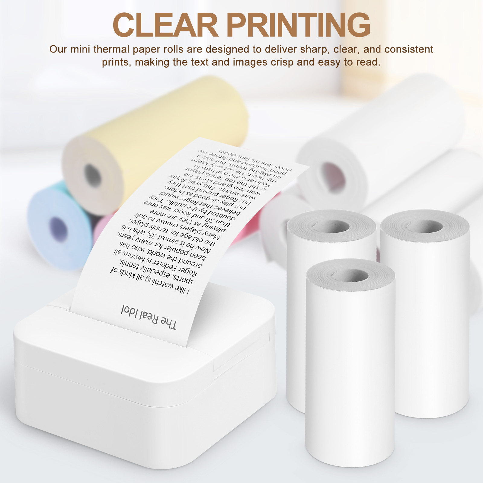 13 Rolls Printer Paper Pocket  - огляд і ціна Mini Pocket Thermal Printer Paper Roll