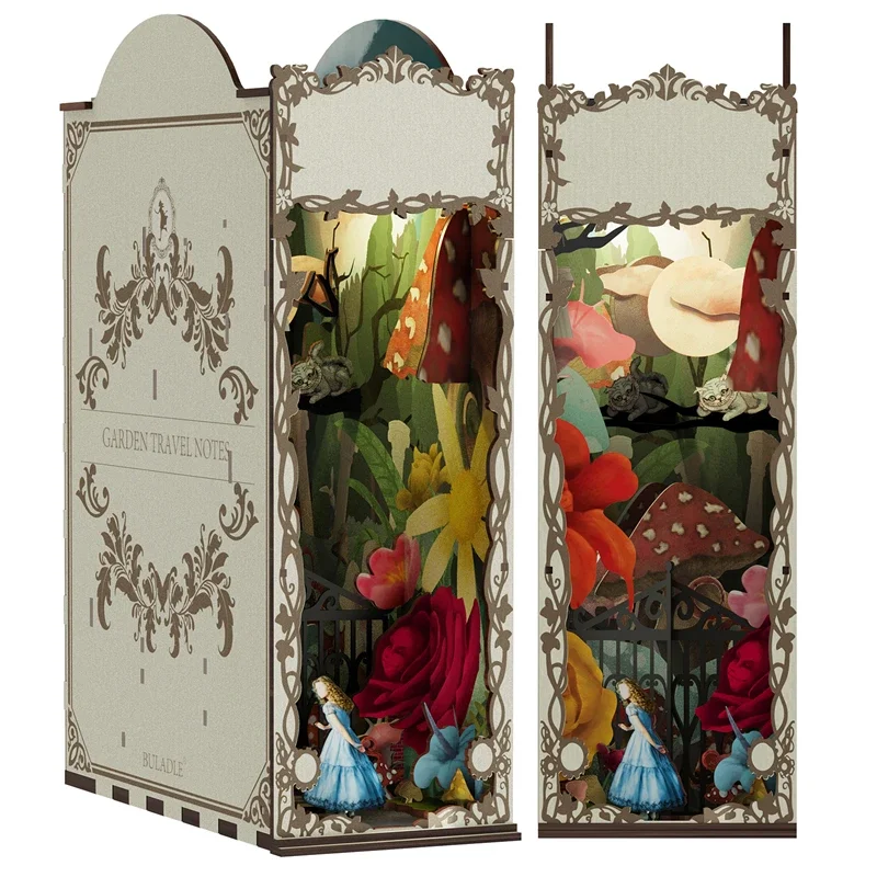 Garden Travelogue Bookends Boo - огляд і ціна Diy Wooden Book Nook Kit Shelf Insert
